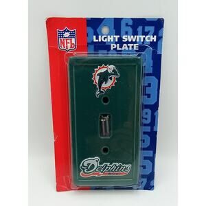 Miami Dolphins NFL Ceramic Light Switch Plate